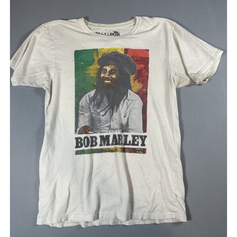 Billabong x Bob Marley T-Shirt Men’s Large Organic Cotton Rasta